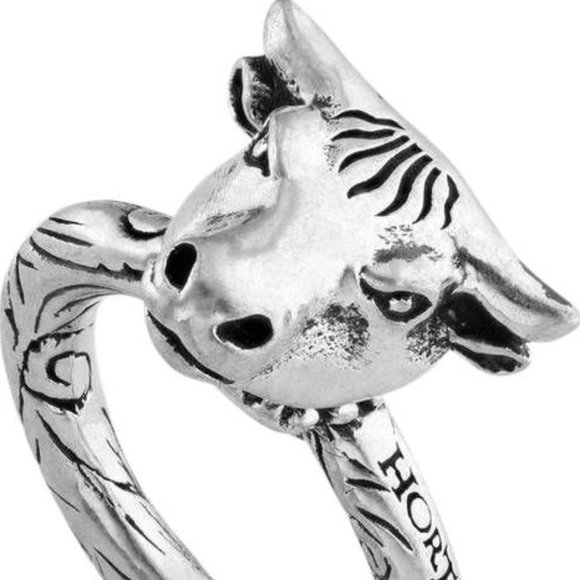 Gucci Anger Forest Bulls Head Ring in Silver NEW IN BOX - Picture 5 of 9